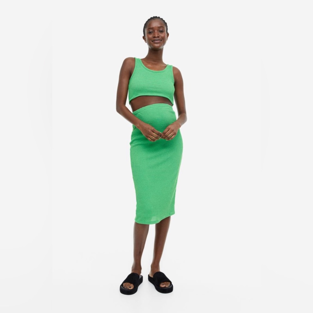 H&M MAMA Maternity 2-pc Knit Set in Green sz XL